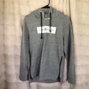 Side Zip Gray Hoodie